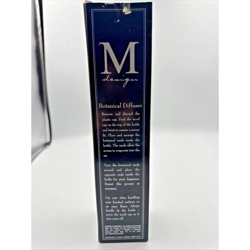 NIB Orange Citrus Fragrance Diffuser  W/7 Rattan Reeds 8‎ oz  Botanicals